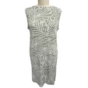 Chicos Travelers Abstract Print Dress Green White No Wrinkle NWT 3